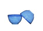 Caffeine Blue Ceramic Dessert Bowl (Set Of 2)