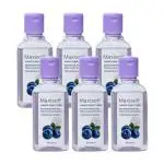 Maxisoft Hand Sanitizer (Blueberry) (60 ml - Pack Of 6)|With Aloe Vera, Lemon, Neem, Vitamin E & Glycerine|Paraben Free| Formaldehyde Free|Gentle on skin, tough on germs|(60 ml - Pack Of 6)