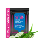 Svish On The Go Intimate Hygiene Wipes For Women | Skin-Friendly pH | Paraben & Sulphate Free | Prevents Odour, irritation in intimate areas (pack of 1, 10 Wipes)