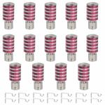 INKART Durable High Quality Stainless Steel Curtain Bracket with Support 1 Inch Rod Pocket Finials Designer Window Rod Support Fittings, Curtain Rod Holder(Shiny purple, pack 14)