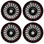 PRIGAN Hyundai i10 Black Red Wheel Cover 13