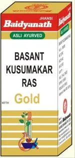 Baidyanath (Jhansi) Basant Kusumakar Ras with Gold Ayurvedic Medicine (1 Pack, 50 Tablets in Each Pack)