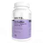 Briyosis Orthomax - Vitamin D3 & K2-M7 + Calcium dietary supplement for bone health (60 softgels)