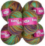 Simi Enterprise Berry Mix Acrylic Wool Baby Soft 4 Ply Wool Ball Hand Knitting Wool, Art Craft Soft Fingering Crochet Hook Yarn, Needle Knitting Yarn Thread Dye Rf (Pack Of 6)