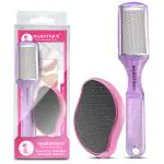 Majestique Glass Foot Scrubber and Foot Scraper | Removes Hard Calluses, Dead Skin Cells, and Cracks | Lightweight, Comfortable Foot Care Tools - 2Pcs/Multicolors