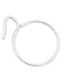 HIRDAY Metal Curtain Rings (Silver, 7 feet) - Set of 30 Pcs