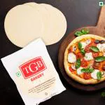 TGB CAFE N BAKERY Regular Pizza Base, Authentic Italian Taste, Ready-to-Bake, Thin & Crispy_6inch_4Pcs