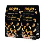 BOYO 400g (2*200g) Roasted Cashew, Himalayan Pink Salted & Crunchy Kaju - Low Sodium