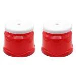 Jaycee Premium Multipurpose,Strong,Durable and Portable Stool For Kids & Adults -Pack of 2 Bathroom Stool (Red, Pre-assembled)