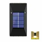 Homehop LED Solar Lights for Outdoor Home Garden Up and Down Wall Step Decorative Waterproof Lamp for Patio, Fence, Pathway (Warm Light,ABS)