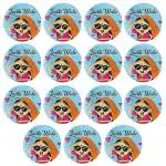 The Bride Made Ladki Wale Wedding Pinback 15 Button Badges | Team Bride Glossy Finished Multicolor Batches for Reception Party, Wedding and Events
