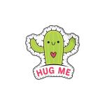 Festiko Cactus Theme Hug Me Stickers Return Gift for Kids, Gift Packing, Party Favors, Stationary Supplies, Funky Stickers 12 pc
