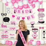 Zyozique Bachelorette Party Decorations Set - Banner, Balloons with Photo Booth & Sash (Pack Of 47)