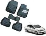 WolkomHome Car Mats Luxury Floor 3D Mat Carpets Black for Volkswagen Vento