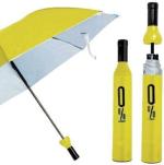 Kirtanworld Wine Bottle Shape Mini Compact Foldable Umbrella | with Plastic Case | Manual Lift Folding Portable Umbrella with Bottle Cover | Rain Umbrella | Chhata | Chhatari | Chhata Umbrella | Travel Umbrella | Bottle Umbrella (Pack of 1, Multicolour)