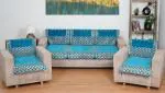 MORADO 5 Seater Sofa Cover: Premium Quality, Durable, 3+1+1 Settee Slipcover in Turquoise, Chenille for Ultimate Protection and Style