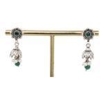 CHAITANYA EMPORIUM amazing floral design top with lotus design tokri silver jhumke