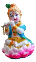 Atut Multicolor Rubber Kamal Krishna Idol, 10 Cm