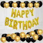 SHANAYA Happy Birthday Decoration Foil Balloon Kit (64 Pieces)