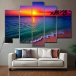 Love Creation A4 Size poster print for creative wall art- tropical-twilight-canvas-print-7726( Sticker)