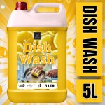 BLISS & BLUSH Dishwash Liquid 5 Liter Yellow | Made with natural surfactants| Eco-friendly & Non-Toxic | Natural grease buster