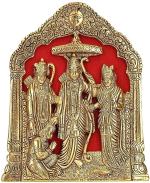 AURATUSKRAFT Metal Ram darbar Decorative Showpiece - 21.5 cm (Brass, Gold)