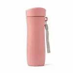 Irida Naturals Wheat Straw Unbreakable Water Bottle Pack 1-300 ml (Plush Pink) BPA Free Bottle, Leakproof Lid, Lightweight & Eco-Friendly Best Water Bottle, Refrigerator & Dishwasher Safe