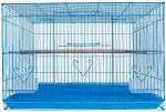 PetJoy Small Blue Iron Bird Cage with Feeding Cup, 1 Pole with Secure Lock,15 Inch Bird, Hamster, Rabbit Cage