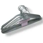 treback Grey hangers pack of 10 heavy rust proof hangers for clothes Steel Shirt Pack of 10 Hangers For Shirt (Grey)
