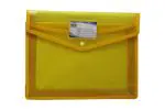 Keny Document Folder | Envelope Folder | Best for FC/ FS / Foolscap / Legal Size | Folder with Chain Back Pocket | Yellow - Pack of 2 (874F Yellow )