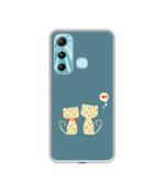 Casotec Fish On Mind Print Design Printed Silicon Soft TPU Back Case Cover for Infinix Hot 11