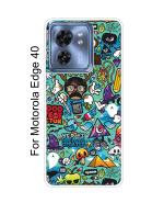 Anami Multicolor Silicon Grip Case Mobile Back Cover for Moto Edge 40, Motorola Edge 40