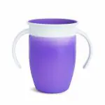 Munchkin 360 Degree Trainer Sippy Cup for Babies/Toddlers/Kids BPA Free Spillproof Ergonomic Design Handle Purple 7oz