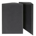 YGM Acoustic Foams Charcoal Black Soundproofing Corner Flat Bass Trap 24X12X12 inch ,Set Of 2