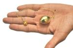 Jet International Gold Dowsing Healing Pendulum