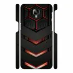 YAPZONE | Gaming Red Black Abstract | Designer Printed Hard Back Cover for OnePlus 3/3T Premium & Attractive Case for Your Smartphone