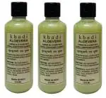 Khadi Herbal Aloevera Shampoo Ghritkumari Shampoo, Herbal Shampoo, Khadi Shampoo Nourishment & Moisturization, Scalp Cleansing Shampoo for Men & Women 630ml (Pack of 3)