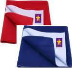 naughty baby Fleece Baby Sleeping Mat (Royal Blue, Red, Small, Pack of 2)