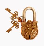 Aesthetic Decors Brass Hanuman Design Decorative Lock