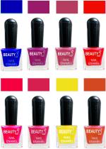 OUR Beauty Multicolor Quick Dry Long Lasting Hd Colors Nail Polish Set 2Feb57, 64 ml (Set Of 8)