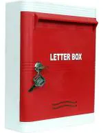 Aura Plast Red Plastic Wall Mounted Mailbox