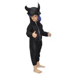 Kaku Fancy Dresses Buffalo Farm Animal Costume For Kids - Black, 7-8 Years | Animal Fancy Dress For Boys & Girls