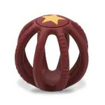 LuvLap Maroon Silicone Exercise Grasping and 3D Cognition Baby Teether Toys