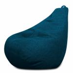 Style Homez ORGANIX Collection, Classic Bean Bag XXXL Size Berry Blue Color in Organic Jute Fabric, Cover Only