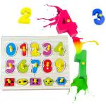 FORSIKHA Wooden counting learning toy 1234 matching Early Baby brain learning set Play, Read & Learn Number learning toys Math & Counting Wooden