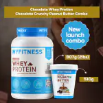 MYFITNESS Chocolate peanut butter with Almond Crunch 510g & Whey Protein Chocolate Blend 907g | Combo