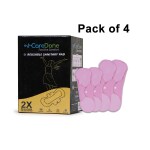 CareDone Reusable Pink Sanitary Pads for women,2 Pads for moderate flow+2 heavy flow.