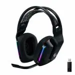 Logitech G733 Lightspeed Wireless Gaming Headset with Suspension Over Ear Headband, LIGHTSYNC RGB, Blue VO!CE mic Technology and PRO-G Audio Drivers