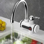 CribKing Electric Water Heater Faucet Tap Hot And Cold Water Geyser Water Heater Faucet Kitchen Fast Heating Tap with LED Digital Temperature Display ABS Body Shock Proof Electric Saving.