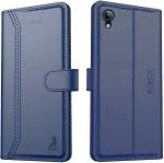 AIBEX Flip Cover for Vivo Y91i / Vivo 1820|Vegan|PU Leather|Foldable Stand & Pocket|Magnetic Closure (Blue, Dual Protection, Pack of: 1)